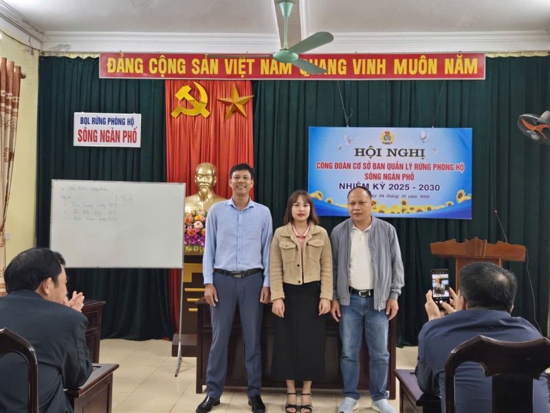 Công đoàn cơ sở Ban Quản lý Rừng phòng hộ Sông Ngàn Phố tổ chức hội nghị đánh giá kết quả hoạt động công đoàn